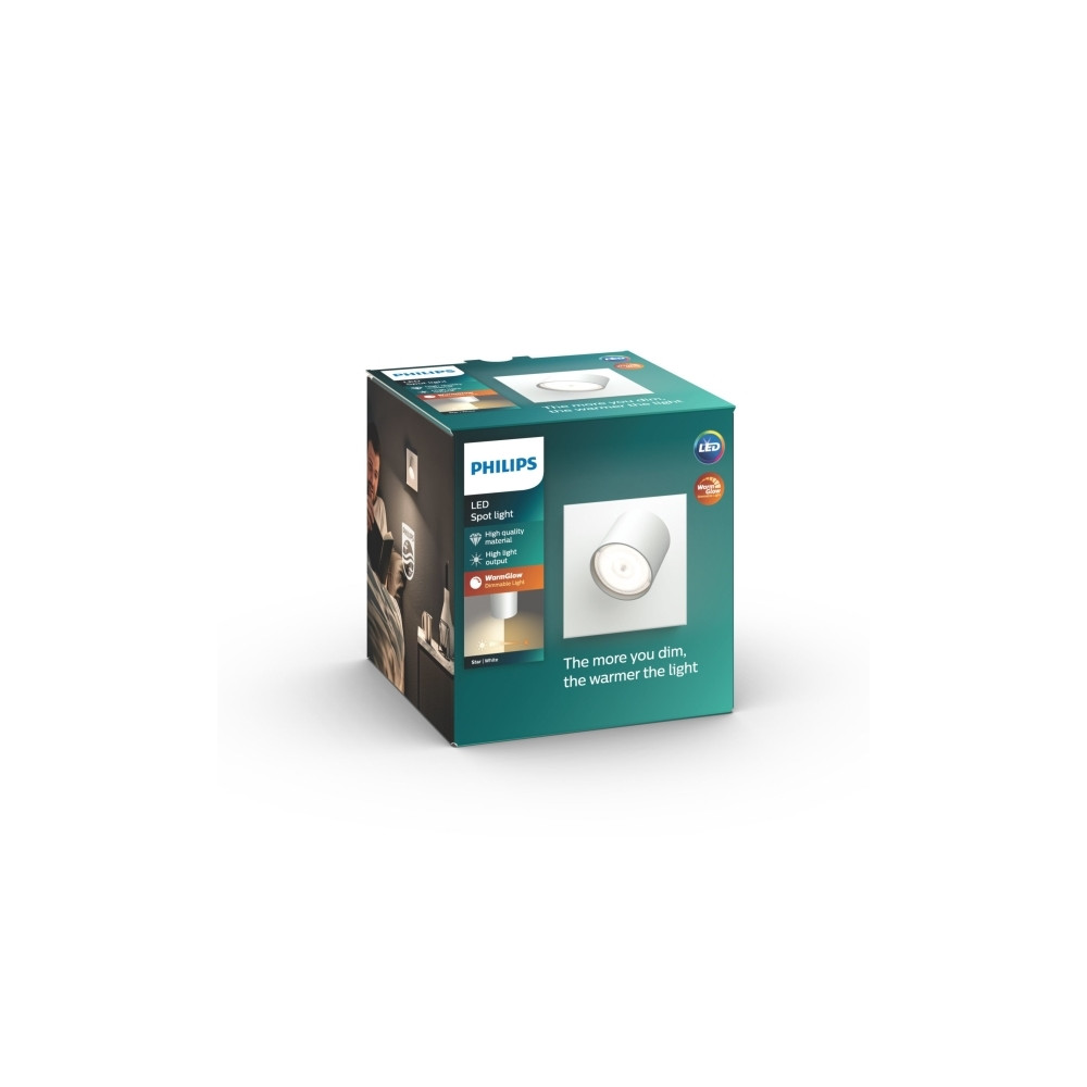 Produktbild för Philips WarmGlow LED Star enkel spot, Utanpåliggande spotlig...