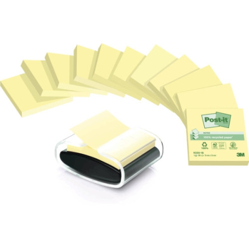 3M Post-it Z-notes Millenium dispenser + 12 återvunna block, 76...