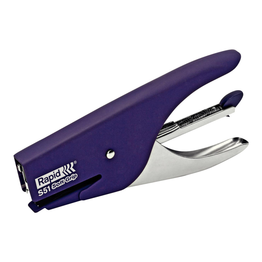 Produktbild för Rapid Supreme S51 Soft Grip - häfttång - 15 ark - metall - mörklila
