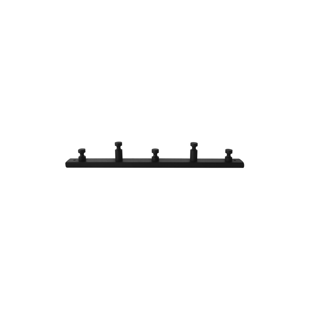 Produktbild för Home&gtit® klädhängare med 5 klädkrokar 50×4×7 cm furu svart