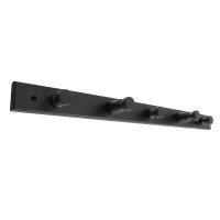 Produktbild för Home&gtit® klädhängare med 5 klädkrokar 50×4×7 cm furu svart