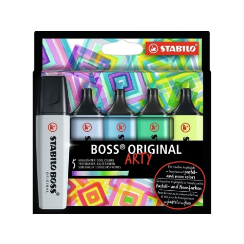 STABILO STABILO BOSS ORIGINAL, 5 styck, Multifärg, Mejselspets, Mult...