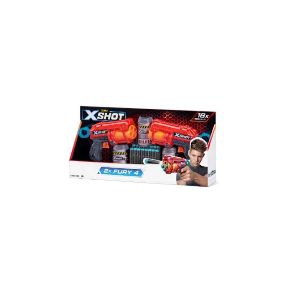 Produktbild för X-Shot Excel Double Fury 4 Combo Foam Blaster Pack (16 Darts...