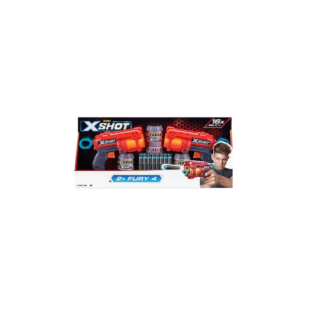 Produktbild för X-Shot Excel Double Fury 4 Combo Foam Blaster Pack (16 Darts...