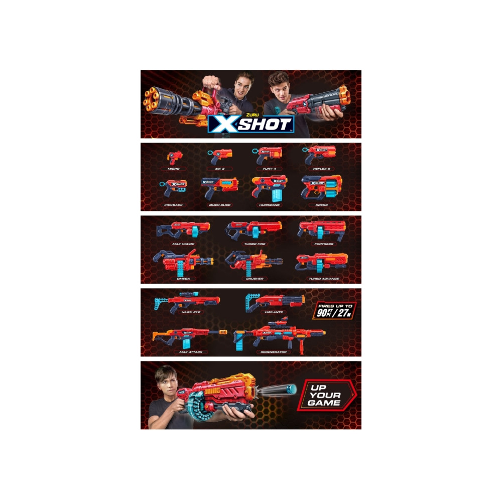 Produktbild för X-Shot Excel Double Fury 4 Combo Foam Blaster Pack (16 Darts...