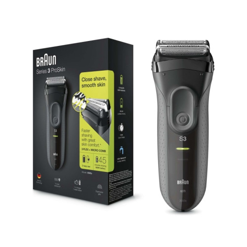 Braun Braun 3-3000s ProSkin, Folierakapparat, Svart, LED, Energilj...