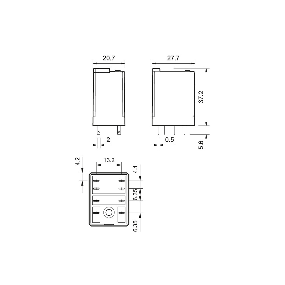 Produktbild för Finder 55.32, 250 V, 10 A, CE, ANCE, CSA, VDE, 20,7 x 27,7 x...
