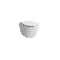 Produktbild för Laufen Lua kompakt väggskål med Rimless, dold montering, bul...