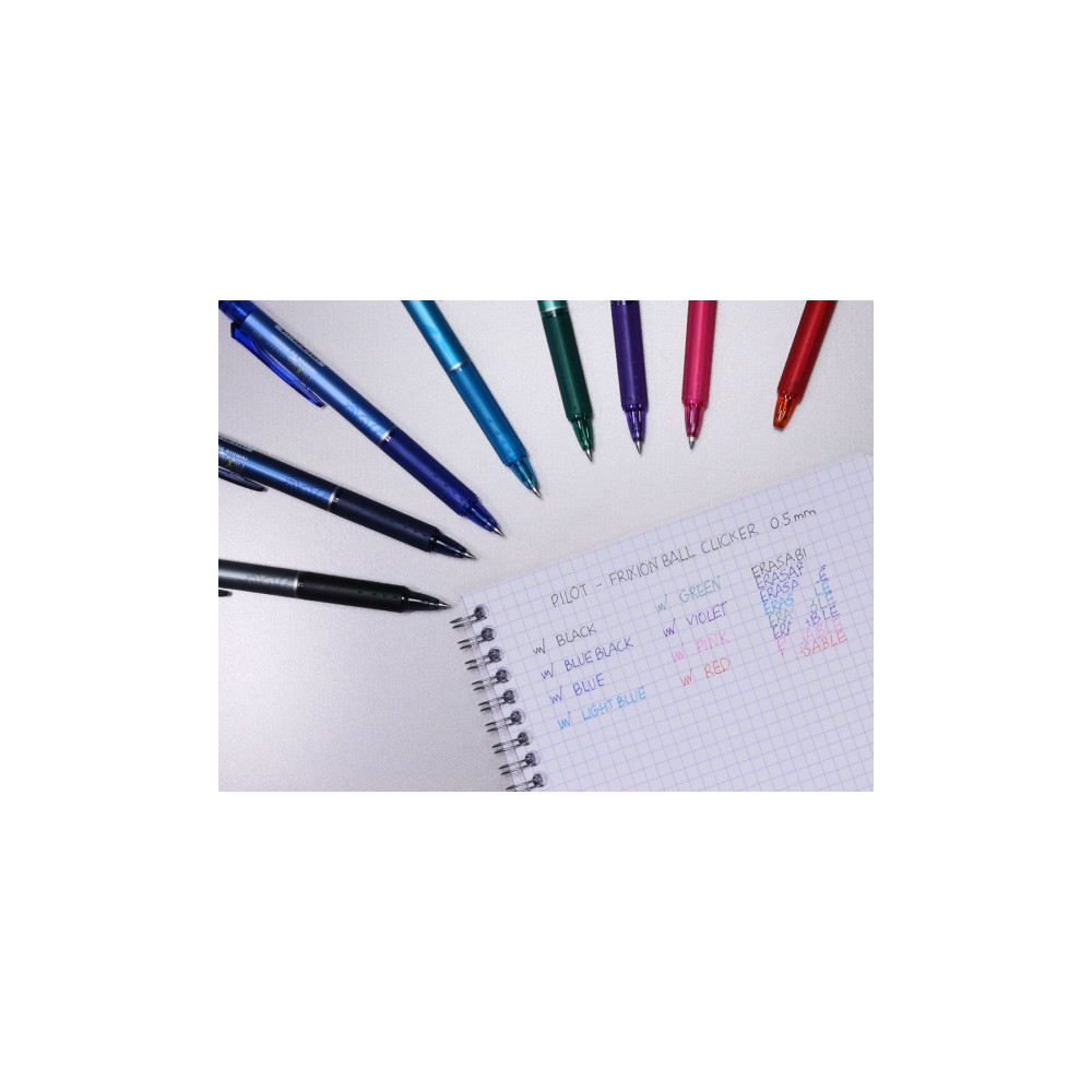 Produktbild för Rollerball Pilot Frixion Clicker med tryck 0,5 mm svart (st....