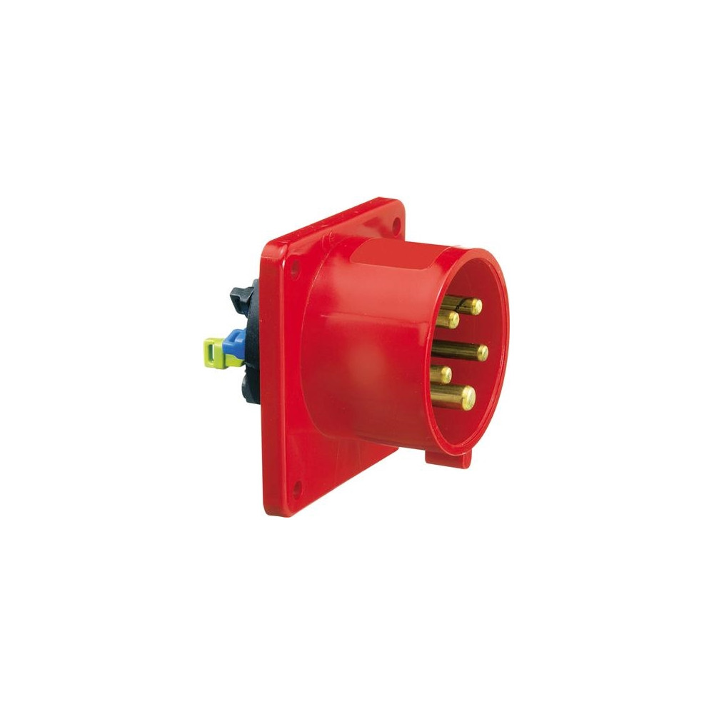 Produktbild för BALS CEE intag infällt H6 400 V 16 A 5-pol röd, fläns 75x75...