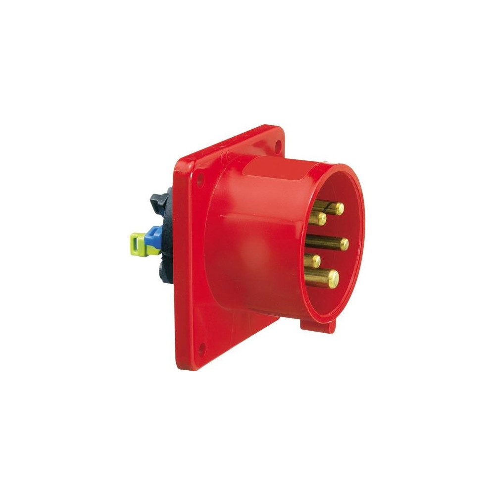 Produktbild för BALS CEE intag infällt H6 400 V 16 A 5-pol röd, fläns 75x75...