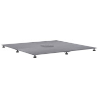 Produktbild för Parasollfot Mörkgrå trälook 100 x 100 x 4 cm Stål
