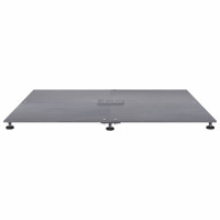 Produktbild för Parasollfot Mörkgrå trälook 100 x 100 x 4 cm Stål