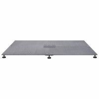 Produktbild för Parasollfot Mörkgrå trälook 100 x 100 x 4 cm Stål