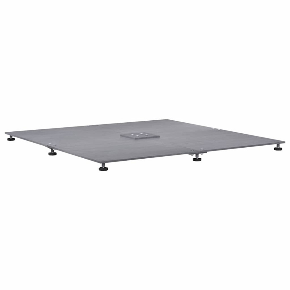 Produktbild för Parasollfot Mörkgrå trälook 100 x 100 x 4 cm Stål