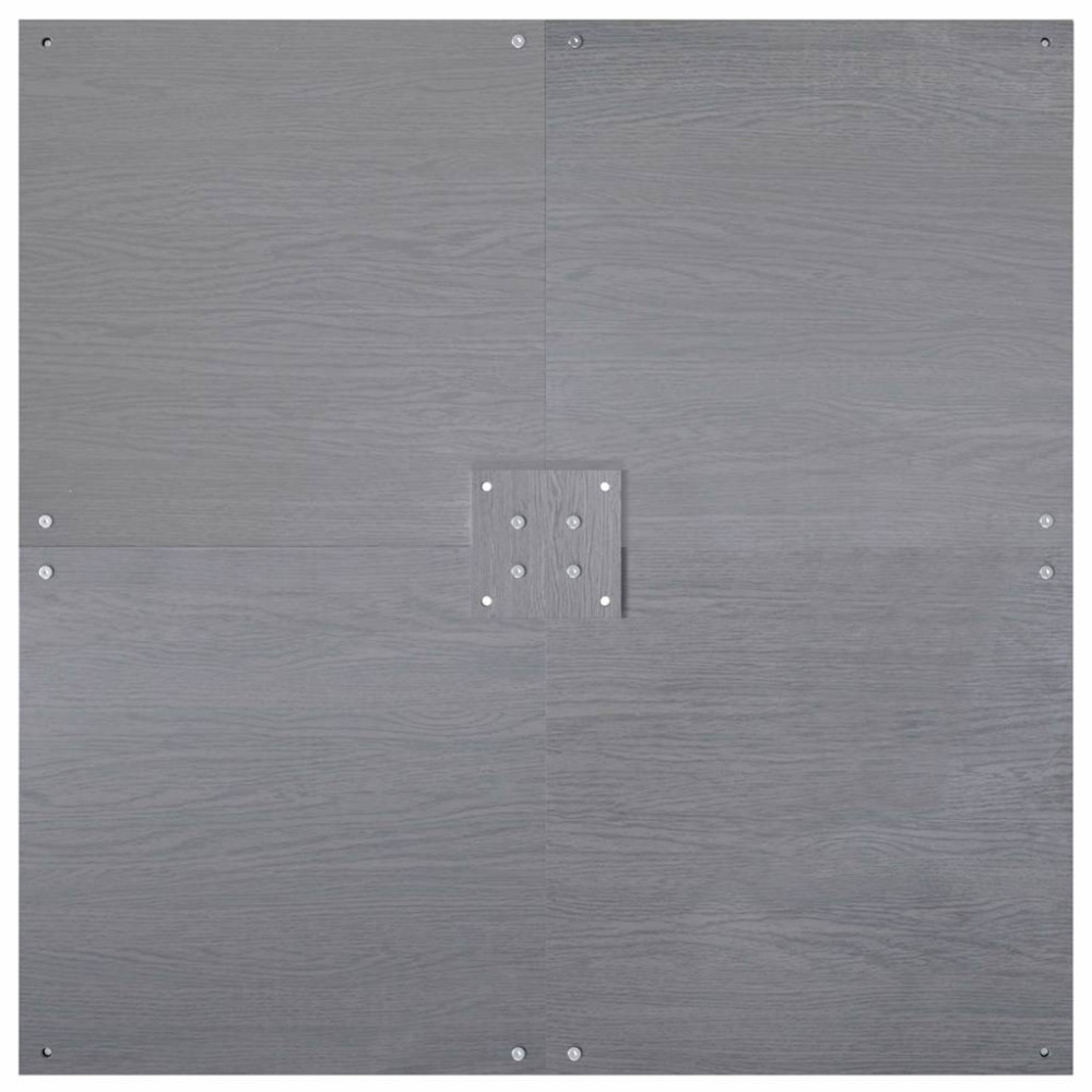 Produktbild för Parasollfot Mörkgrå trälook 100 x 100 x 4 cm Stål