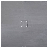 Produktbild för Parasollfot Mörkgrå trälook 100 x 100 x 4 cm Stål