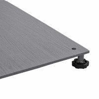 Produktbild för Parasollfot Mörkgrå trälook 100 x 100 x 4 cm Stål