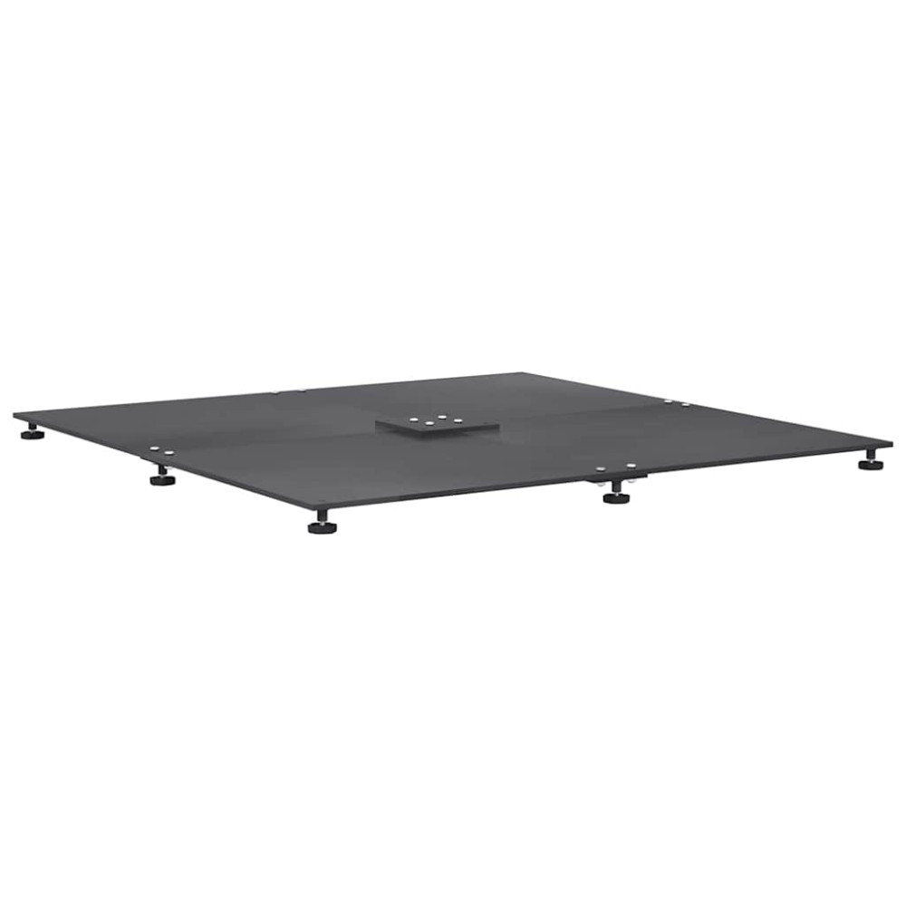Produktbild för Parasollfot Mörkgrå 100 x 100 x 4 cm Stål