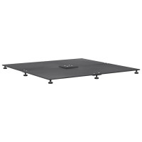 Produktbild för Parasollfot Mörkgrå 100 x 100 x 4 cm Stål