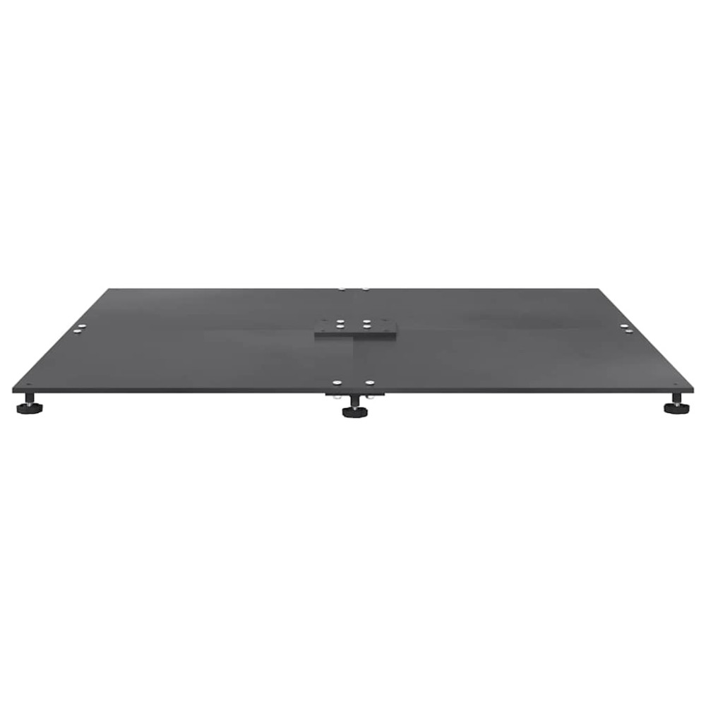 Produktbild för Parasollfot Mörkgrå 100 x 100 x 4 cm Stål