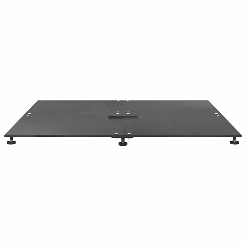 Produktbild för Parasollfot Mörkgrå 100 x 100 x 4 cm Stål