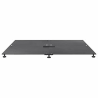 Produktbild för Parasollfot Mörkgrå 100 x 100 x 4 cm Stål