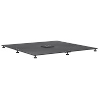 Produktbild för Parasollfot Mörkgrå 100 x 100 x 4 cm Stål