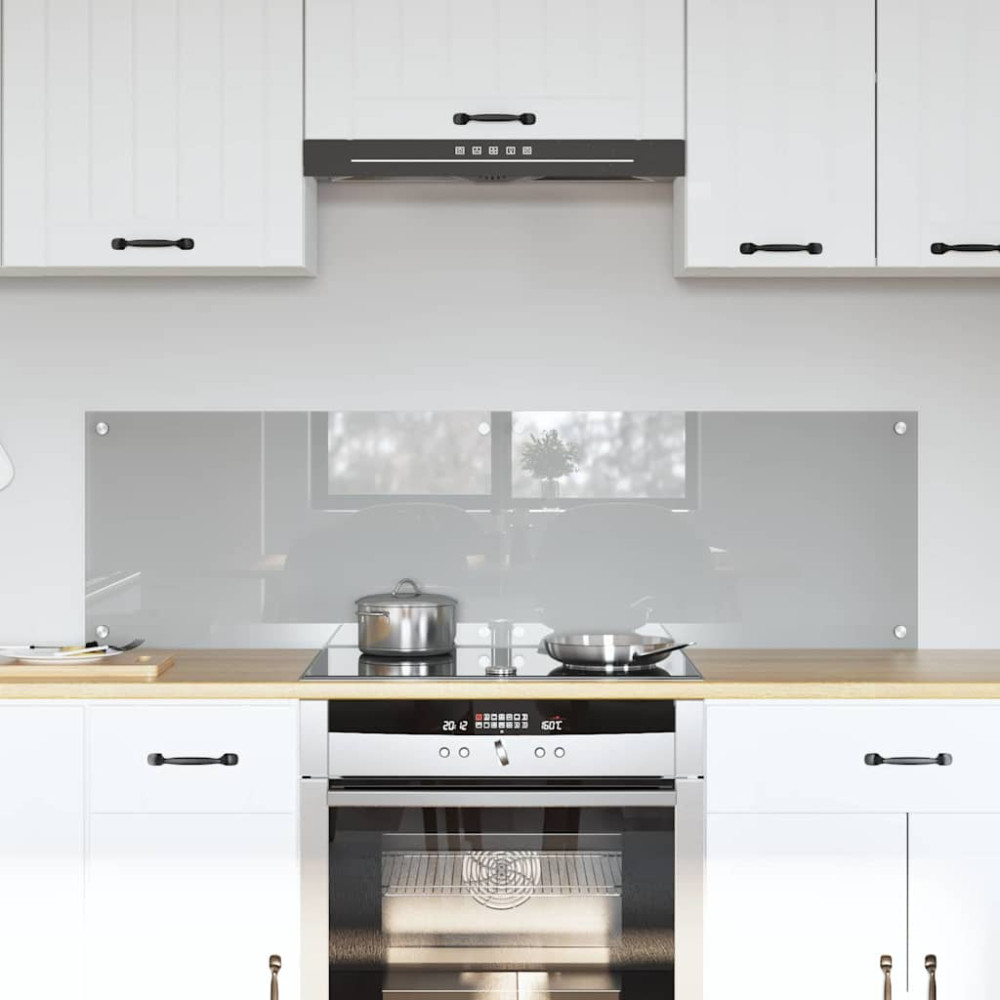 Produktbild för Köksskydd 2 pcs Ljusgrå 70 x 40 cm härdat glas