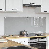 Produktbild för Köksskydd 2 pcs Ljusgrå 70 x 50 cm härdat glas