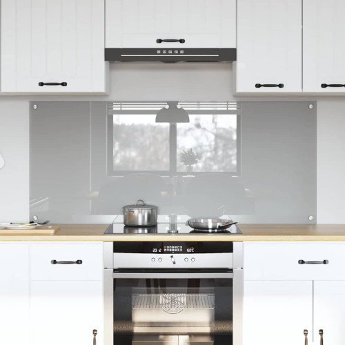 vidaXL Köksskydd 2 pcs Ljusgrå 70 x 60 cm härdat glas