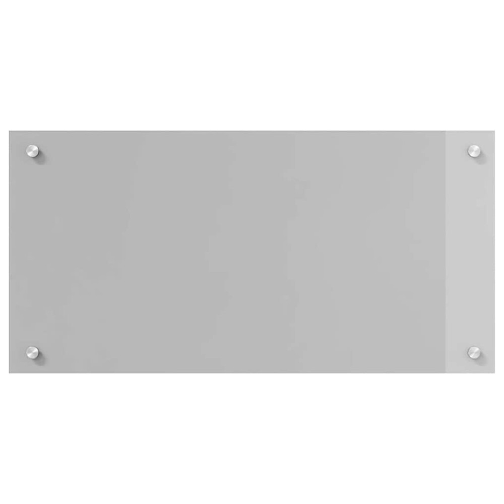Produktbild för Köksskydd 2 pcs Ljusgrå 80 x 40 cm härdat glas