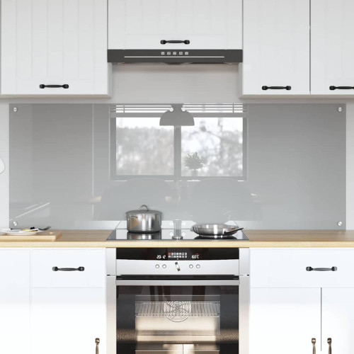 vidaXL Köksskydd 2 pcs Ljusgrå 80 x 60 cm härdat glas