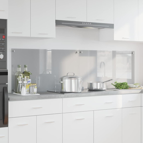 vidaXL Köksskydd 2 pcs Ljusgrå 90 x 50 cm härdat glas