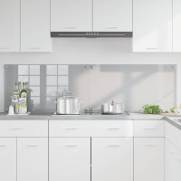 Produktbild för Köksskydd 2 pcs Ljusgrå 90 x 50 cm härdat glas