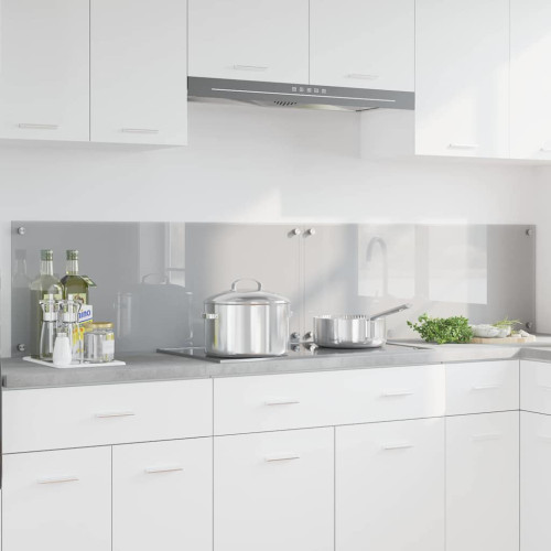 vidaXL Köksskydd 2 pcs Ljusgrå 100 x 40 cm härdat glas