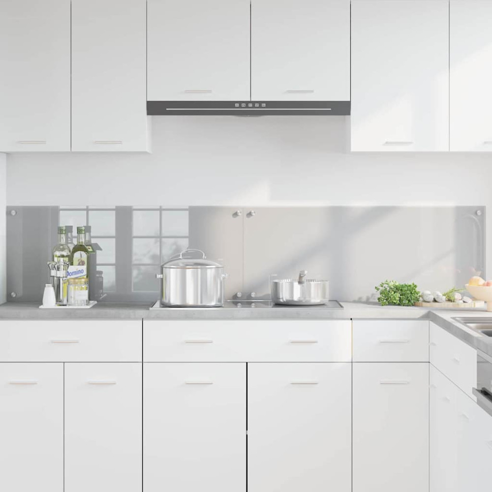 Produktbild för Köksskydd 2 pcs Ljusgrå 100 x 40 cm härdat glas
