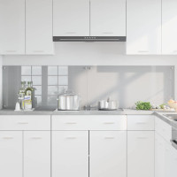 Produktbild för Köksskydd 2 pcs Ljusgrå 100 x 50 cm härdat glas