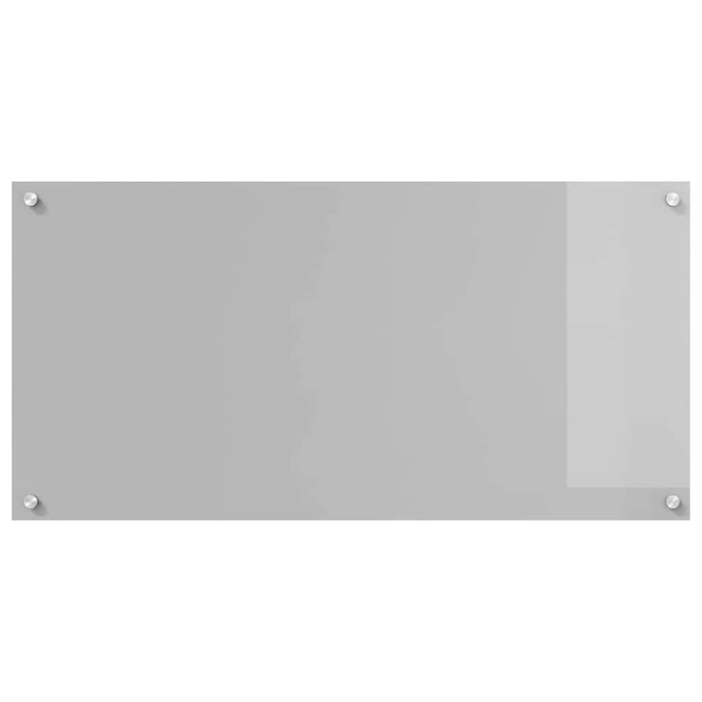 Produktbild för Köksskydd 2 pcs Ljusgrå 100 x 50 cm härdat glas