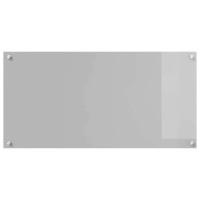 Produktbild för Köksskydd 2 pcs Ljusgrå 100 x 50 cm härdat glas