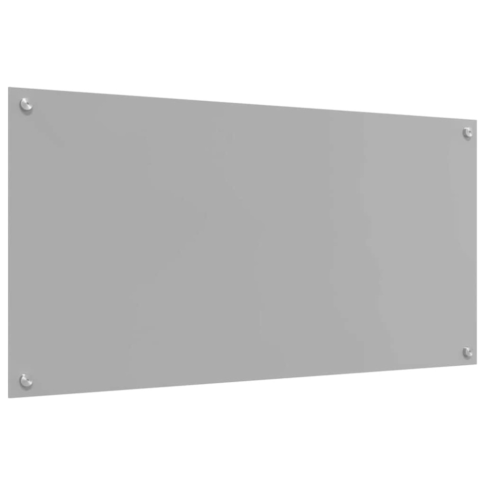 Produktbild för Köksskydd 2 pcs Ljusgrå 100 x 50 cm härdat glas