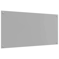 Produktbild för Köksskydd 2 pcs Ljusgrå 100 x 50 cm härdat glas