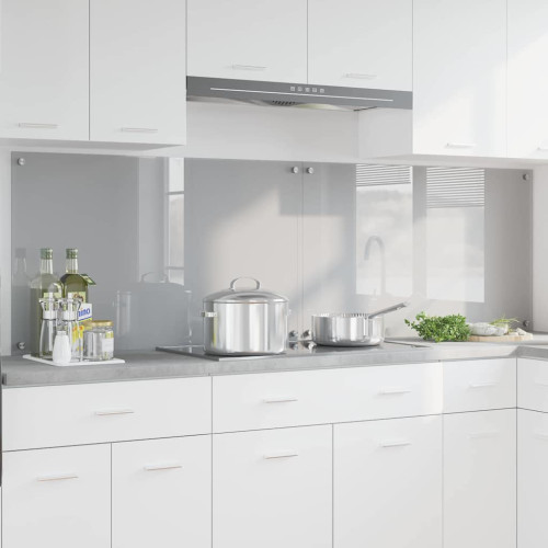 vidaXL Köksskydd 2 pcs Ljusgrå 100 x 60 cm härdat glas