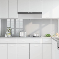 Produktbild för Köksskydd 2 pcs Ljusgrå 100 x 60 cm härdat glas