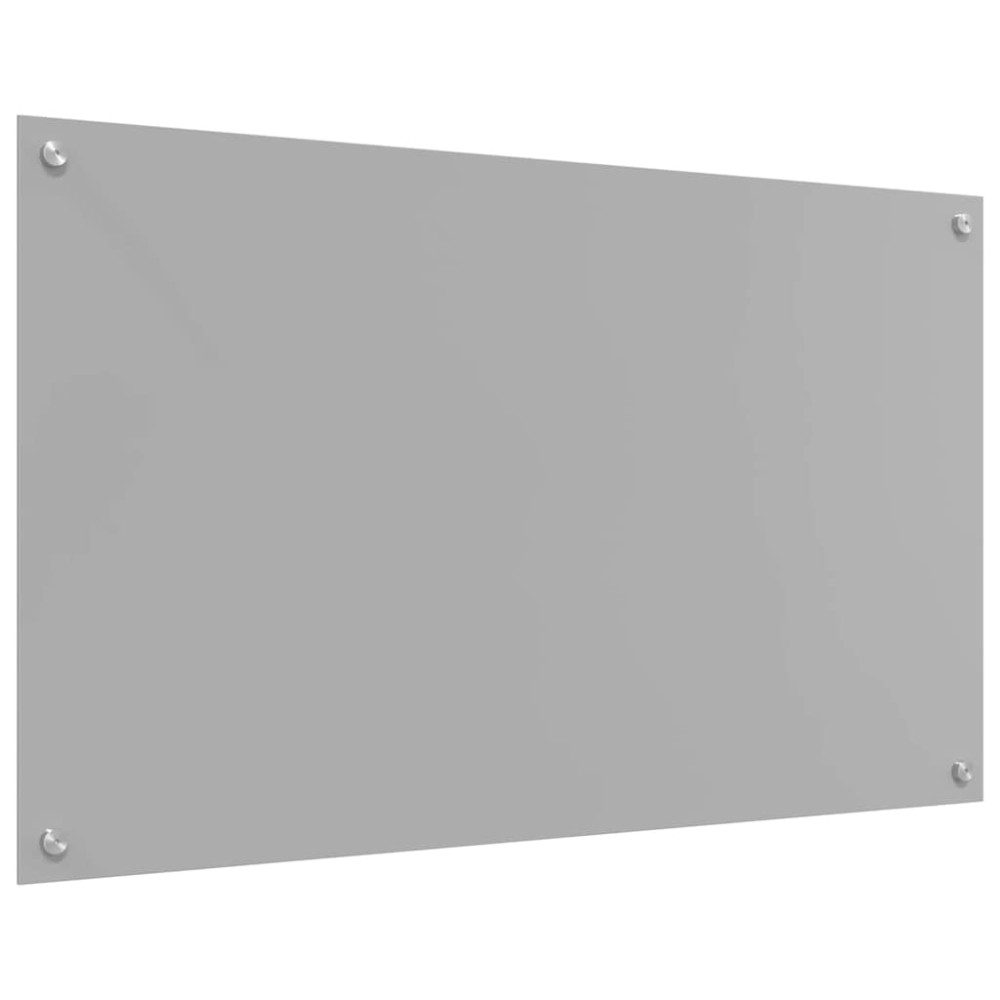 Produktbild för Köksskydd 2 pcs Ljusgrå 100 x 60 cm härdat glas
