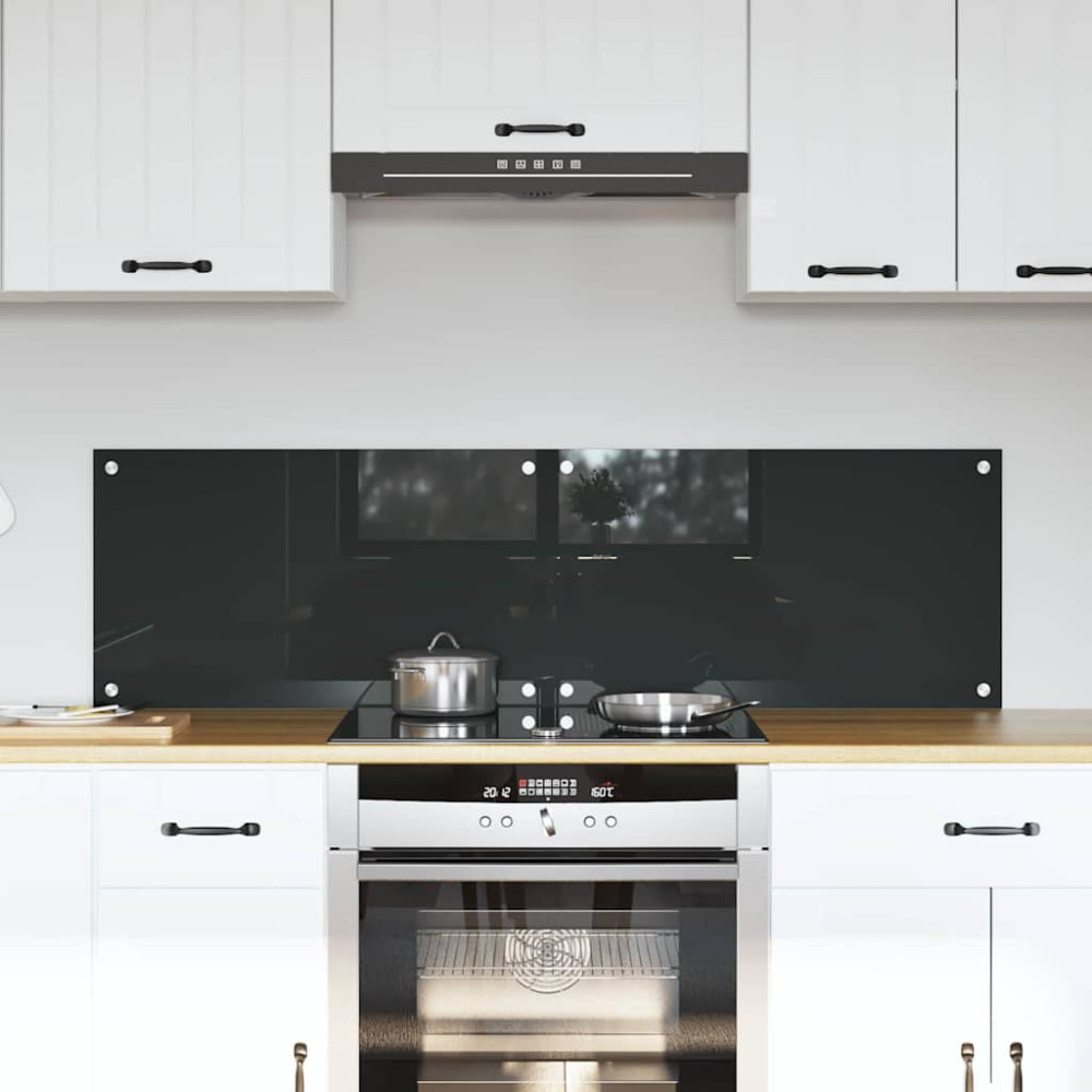 Produktbild för Köksskydd 2 pcs Mörkgrå 70 x 40 cm härdat glas