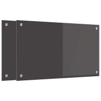 Produktbild för Köksskydd 2 pcs Mörkgrå 70 x 40 cm härdat glas