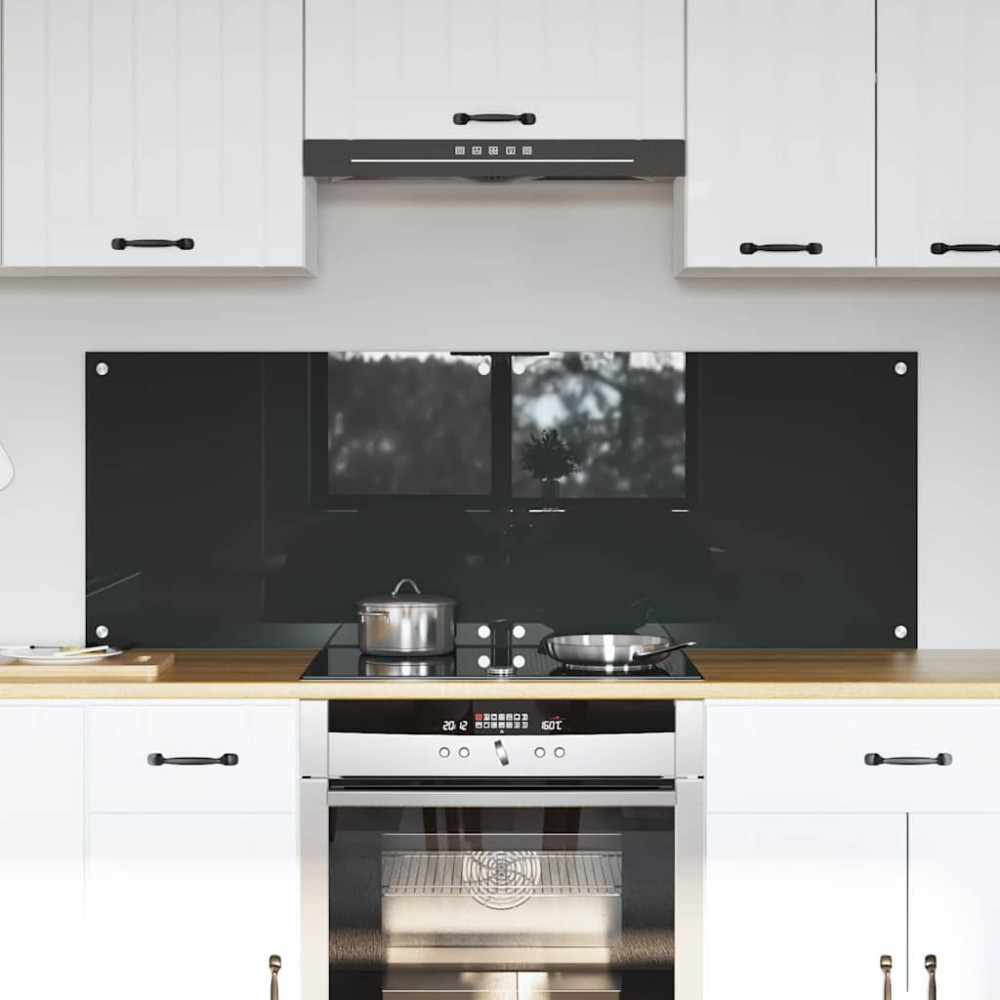 Produktbild för Köksskydd 2 pcs Mörkgrå 70 x 50 cm härdat glas