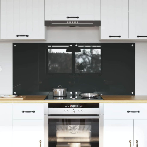 vidaXL Köksskydd 2 pcs Mörkgrå 70 x 60 cm härdat glas