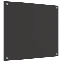 Produktbild för Köksskydd 2 pcs Mörkgrå 70 x 60 cm härdat glas